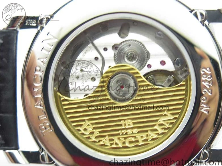 0311 MultiPurpose Villeret 6654 SS Complicated Function OMF 1:1 Best Edition White Dial on Black Leather Strap A6654 V 7901